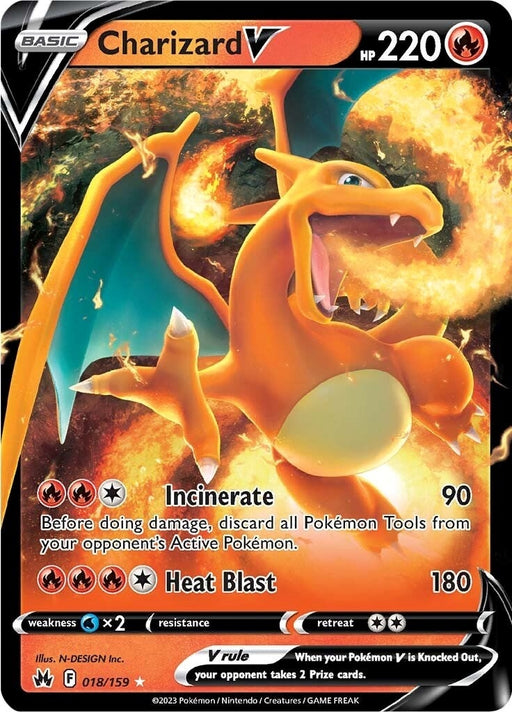 Image for Charizard V (018/159) (Holofoil) [Crown Zenith] - Pokemon