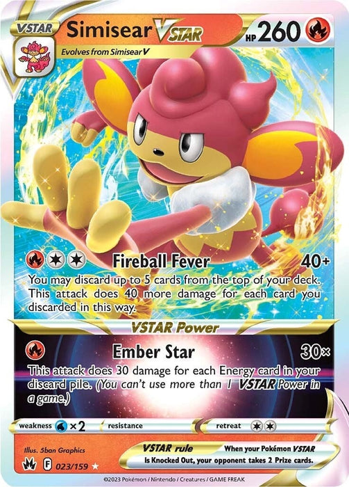 Image for Simisear VSTAR (023/159) (Holofoil) [Crown Zenith] - Pokemon