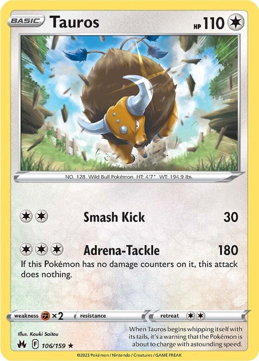 Image for Tauros (106/159) [Crown Zenith] - Pokemon