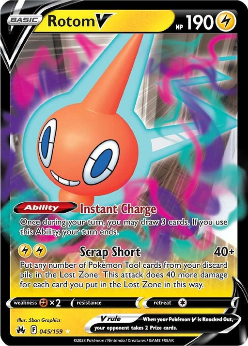 Image for Rotom V (045/159) (Holofoil) [Crown Zenith] - Pokemon
