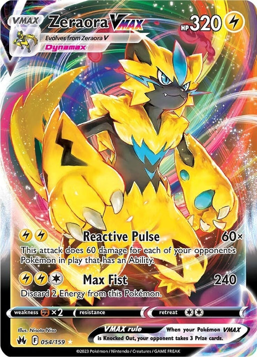 Image for Zeraora VMAX (054/159) (Holofoil) [Crown Zenith] - Pokemon
