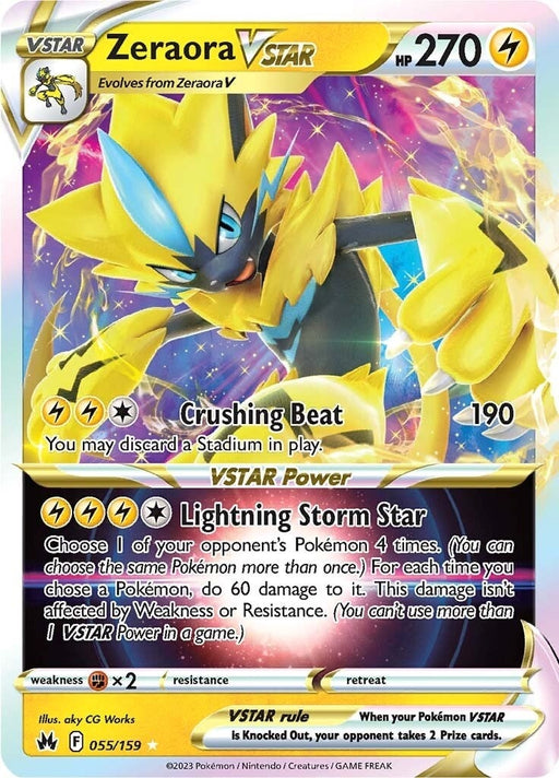 Image for Zeraora VSTAR (055/159) (Holofoil) [Crown Zenith] - Pokemon
