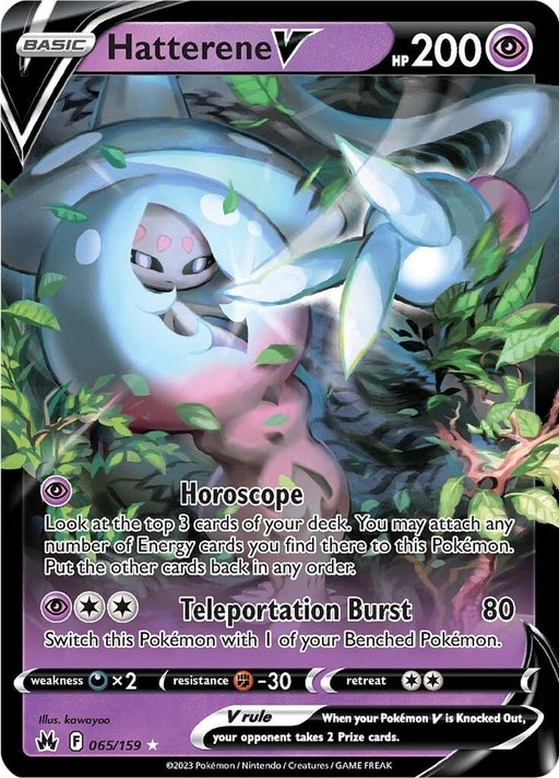 Image for Hatterene V (065/159) (Holofoil) [Crown Zenith] - Pokemon