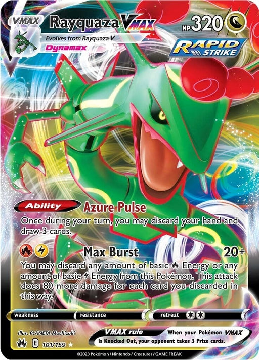 Image for Rayquaza VMAX (101) (101/159) (Holofoil) [Crown Zenith] - Pokemon