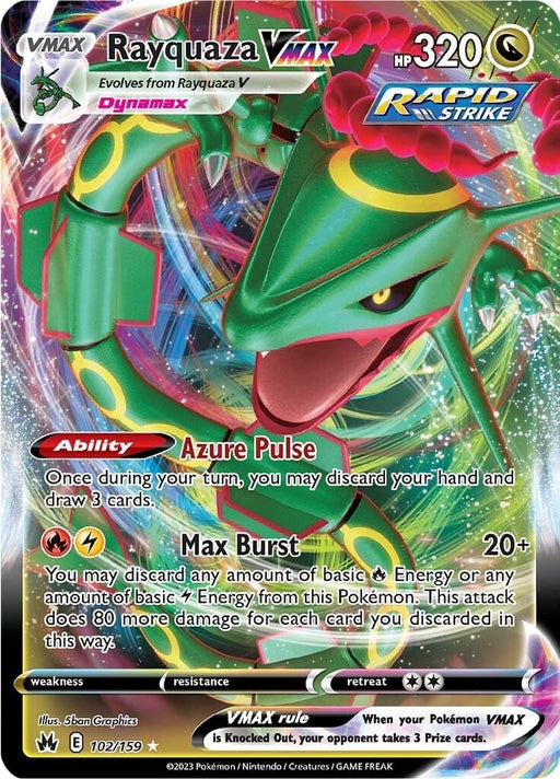 Image for Rayquaza VMAX (102) (102/159) (Holofoil) [Crown Zenith] - Pokemon