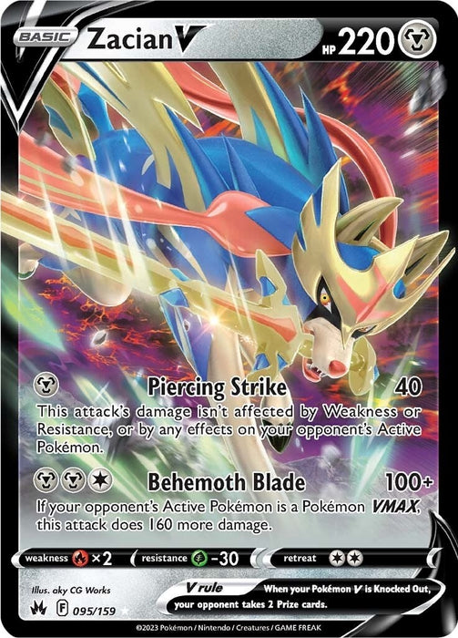 Image for Zacian V (095/159) (Holofoil) [Crown Zenith] - Pokemon