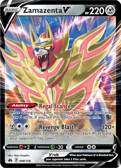Image for Zamazenta V (098/159) (Holofoil) [Crown Zenith] - Pokemon