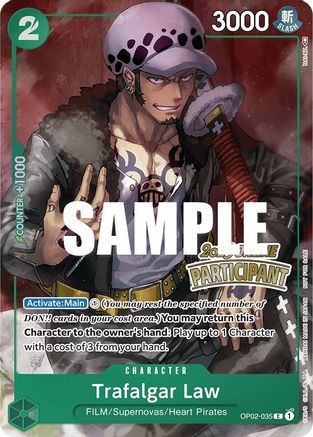 Trafalgar Law (Online Regional 2023) [Participant] [OP02-035] (One Piece Promotion Cards)