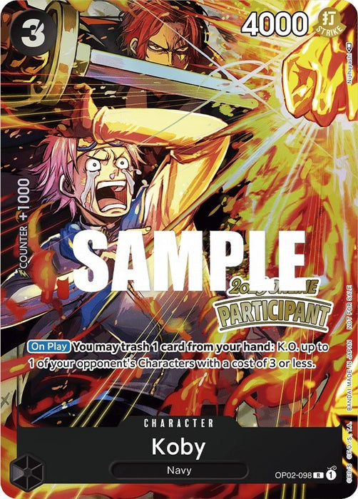 Koby (Online Regional 2023) [Participant] (OP02-098) (Foil) [One Piece Promotion Cards]