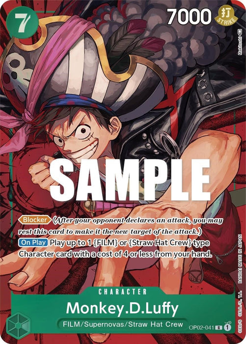 Image for Monkey.D.Luffy (041) (Alternate Art) (OP02-041) (Foil) [Paramount War] - One Piece Card Game