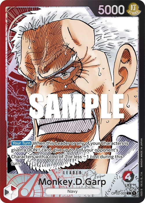 Image for Monkey.D.Garp (002) (Alternate Art) (OP02-002) (Foil) [Paramount War] - One Piece Card Game