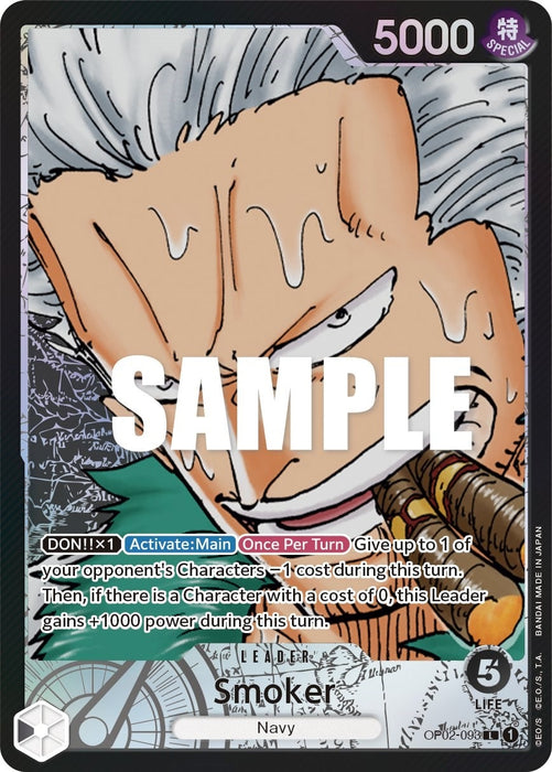 Smoker (093) (Alternate Art) (OP02-093) (Foil) [Paramount War]
