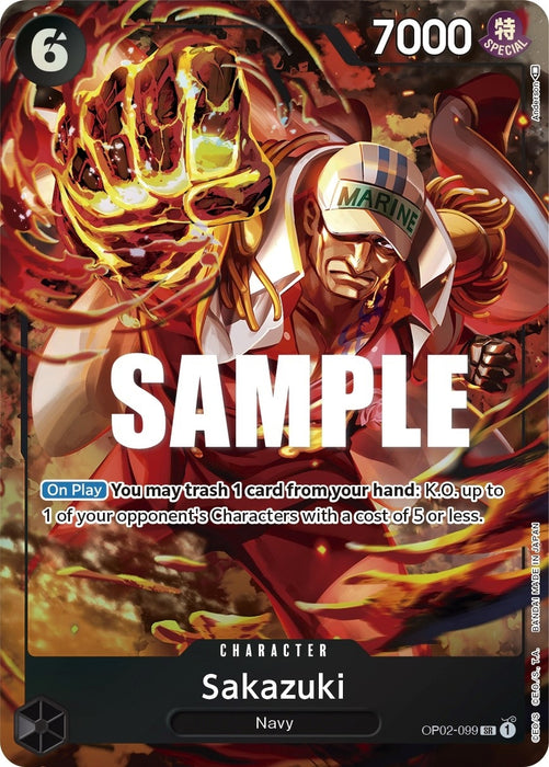 Image for Sakazuki (Alternate Art) (OP02-099) (Foil) [Paramount War] - One Piece Card Game