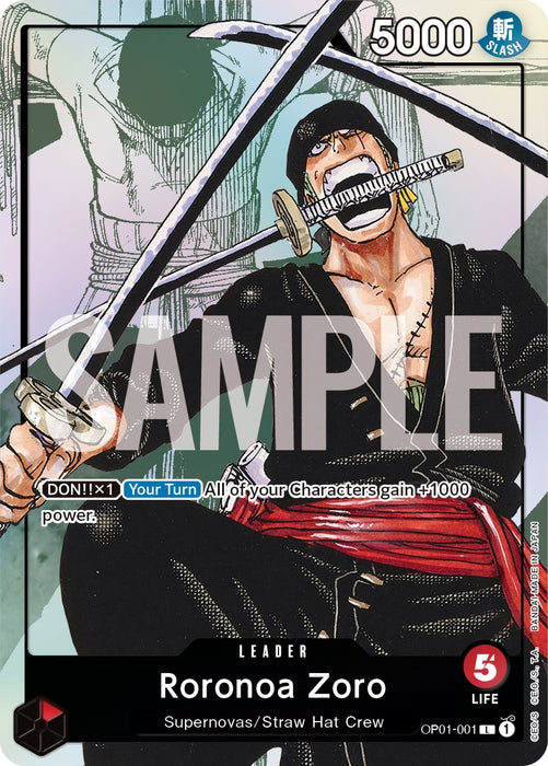 Roronoa Zoro - OP01-001 (Alternate Art) [OP01-001] (One Piece Promotion Cards)