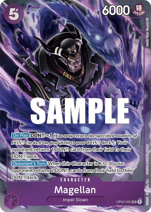 Magellan (085) (Alternate Art) (OP02-085) (Foil) [Paramount War]