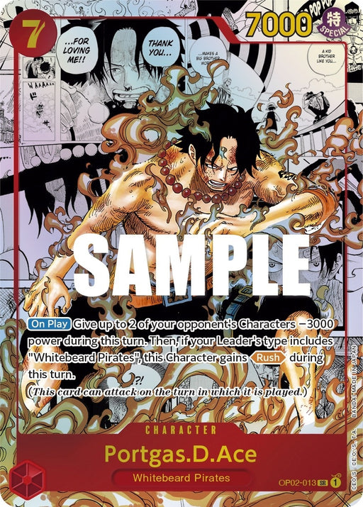 Image for Portgas.D.Ace (Parallel) (Manga) (Alternate Art) (OP02-013) (Foil) [Paramount War] - One Piece Card Game