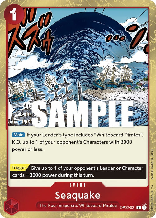 Image for Seaquake (OP02-021) (Foil) [Paramount War] - One Piece Card Game