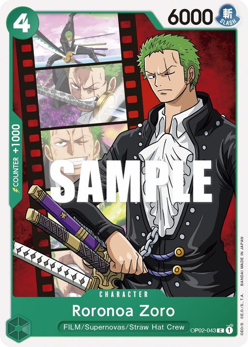 Image for Roronoa Zoro (OP02-043) [Paramount War] - One Piece Card Game