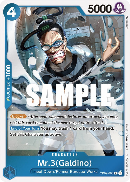 Image for Mr.3 (Galdino) (OP02-065) (Foil) [Paramount War] - One Piece Card Game