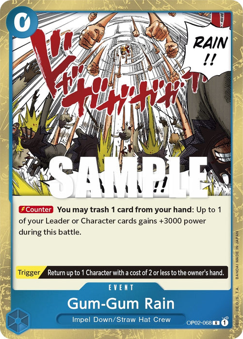 Gum-Gum Rain (OP02-068) (Foil) [Paramount War]
