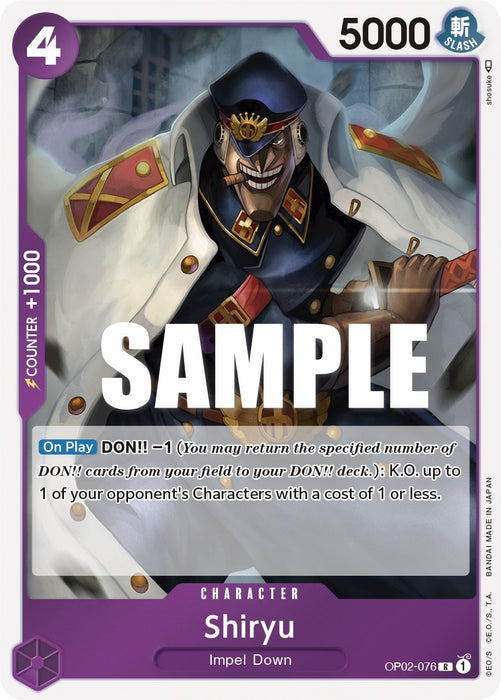Image for Shiryu (OP02-076) (Foil) [Paramount War] - One Piece Card Game