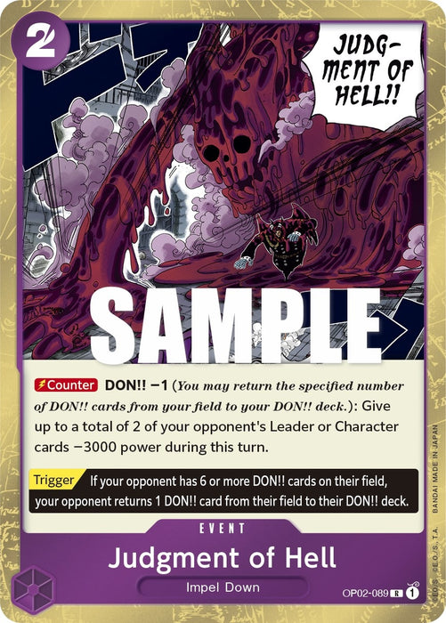 Image for Judgment of Hell (OP02-089) (Foil) [Paramount War] - One Piece Card Game