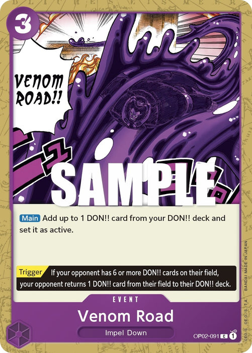 Image for Venom Road (OP02-091) [Paramount War] - One Piece Card Game