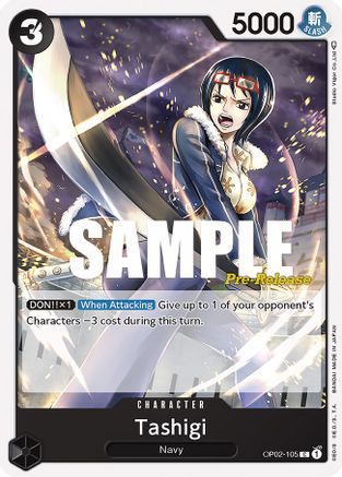 Tashigi [OP02-105] (Paramount War Pre-Release Cards)