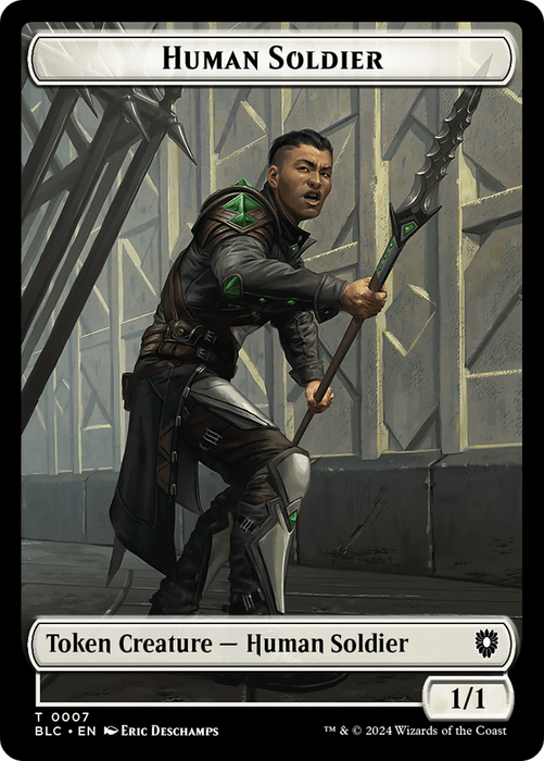 Human Soldier [TBLC-007] - Bloomburrow Commander Tokens