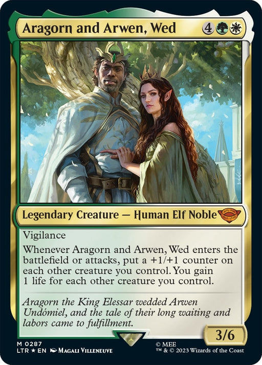 Image for Aragorn and Arwen, Wed (287) (Foil) [Universes Beyond: The Lord of the Rings: Tales of Middle-earth] - Magic: The Gathering