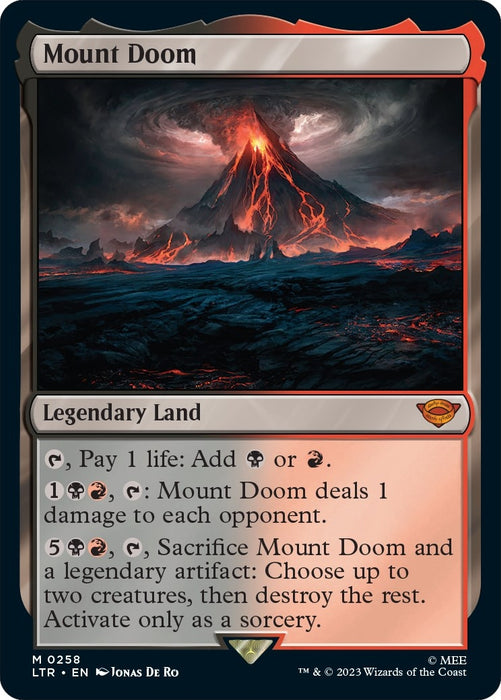 Image for Mount Doom (258) (Foil) [Universes Beyond: The Lord of the Rings: Tales of Middle-earth] - Magic: The Gathering