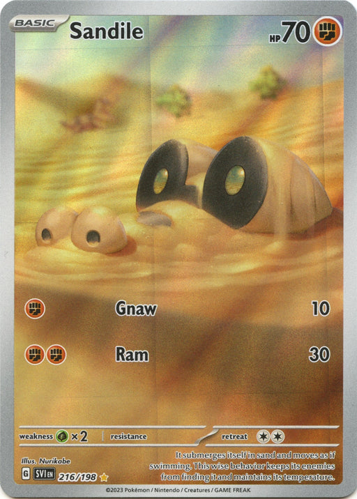 Image for Sandile (216/198) (Holofoil) [SV01: Scarlet & Violet Base Set] - Pokemon