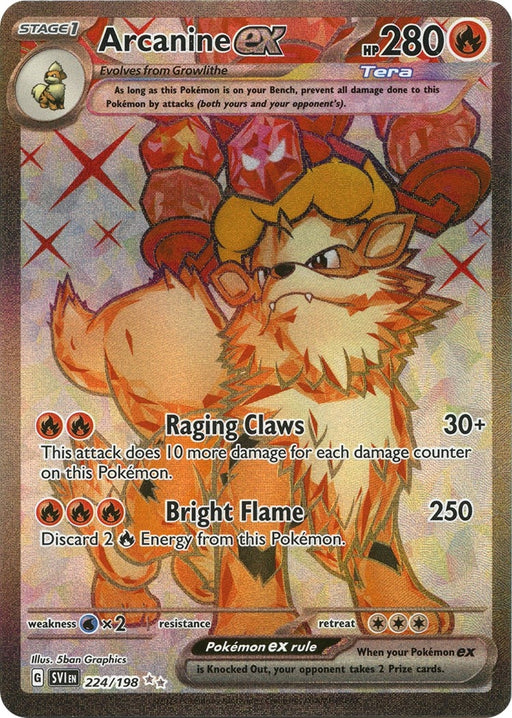 Image for Arcanine ex (224/198) (Holofoil) [SV01: Scarlet & Violet Base Set] - Pokemon