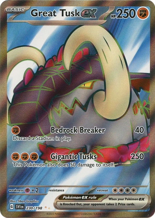 Image for Great Tusk ex (230/198) (Holofoil) [SV01: Scarlet & Violet Base Set] - Pokemon