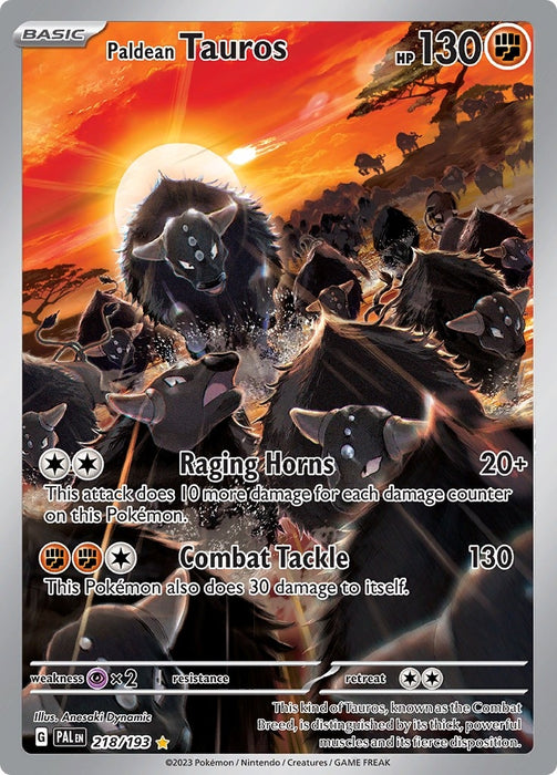 Image for Paldean Tauros (218/193) (Holofoil) [SV02: Paldea Evolved] - Pokemon