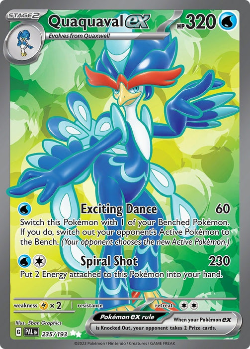 Image for Quaquaval ex (235/193) (Holofoil) [SV02: Paldea Evolved] - Pokemon