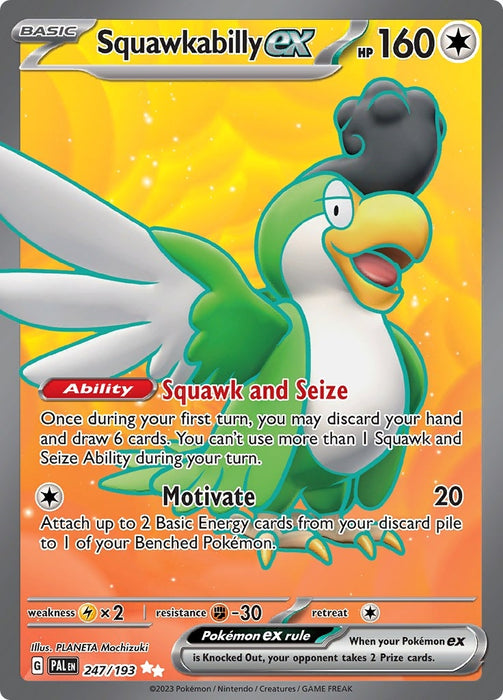 Image for Squawkabilly ex (247/193) (Holofoil) [SV02: Paldea Evolved] - Pokemon