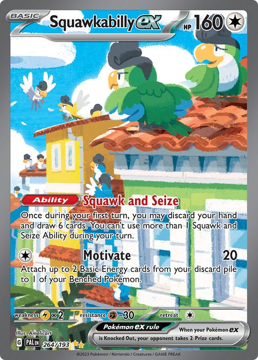 Image for Squawkabilly ex (264/193) (Holofoil) [SV02: Paldea Evolved] - Pokemon