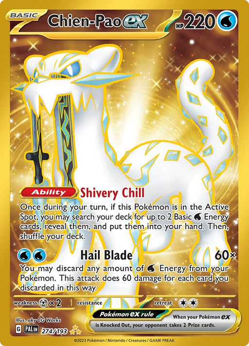 Image for Chien-Pao ex (274/193) (Holofoil) [SV02: Paldea Evolved] - Pokemon