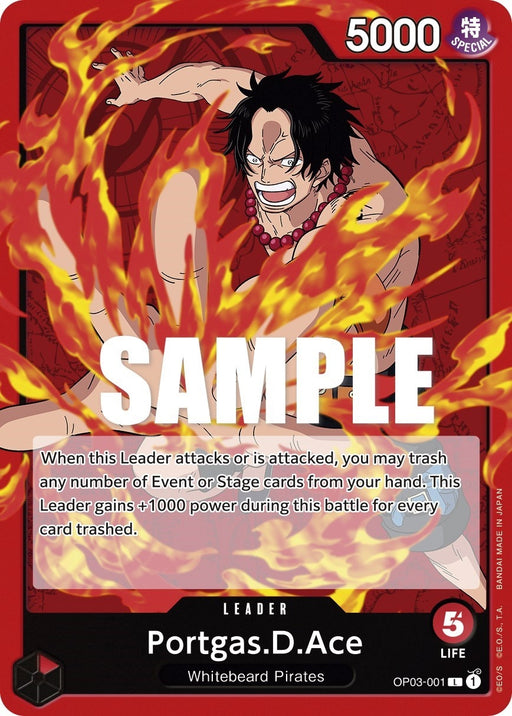 Image for Portgas.D.Ace (OP03-001) [Pillars of Strength] - One Piece Card Game