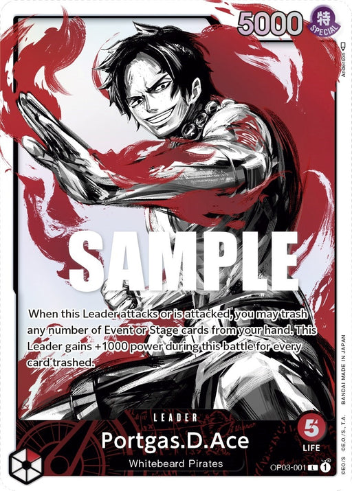 Image for Portgas.D.Ace (Alternate Art) (OP03-001) (Foil) [Pillars of Strength] - One Piece Card Game