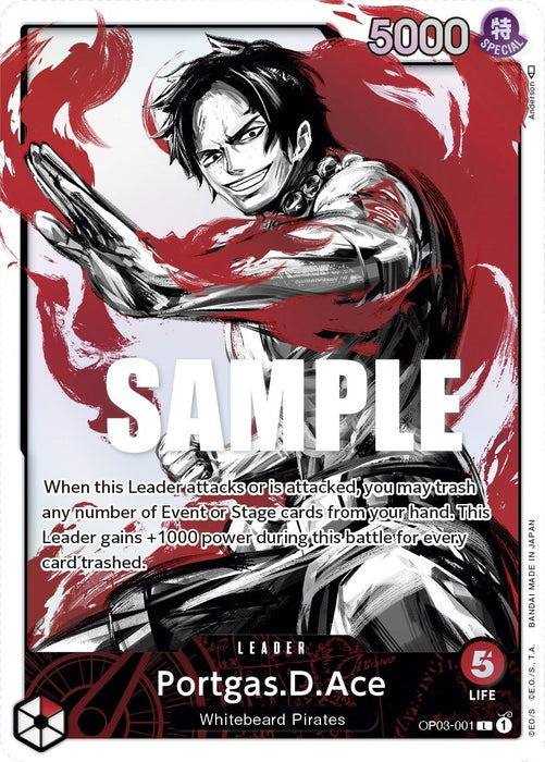 Portgas.D.Ace (Alternate Art) (OP03-001) (Foil) [Pillars of Strength]