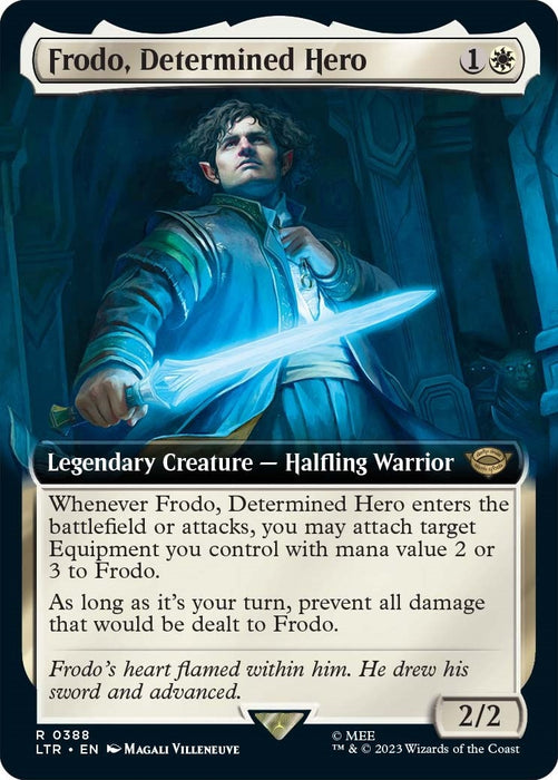 Frodo, Determined Hero (Extended Art) (388) [Universes Beyond: The Lord of the Rings: Tales of Middle-earth]