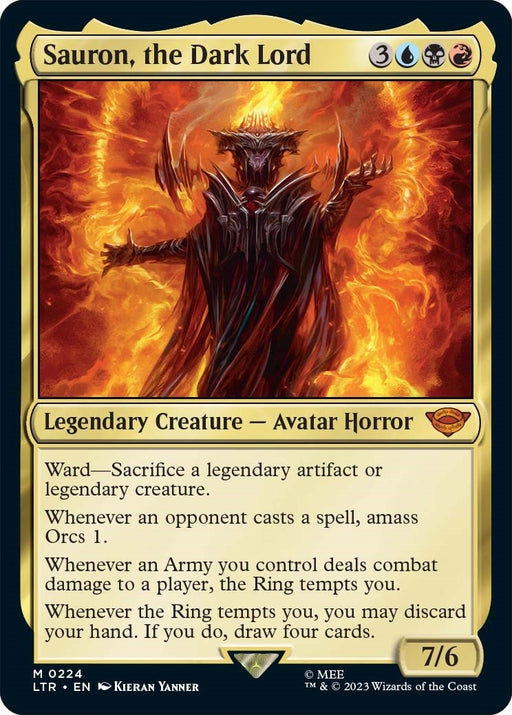 Image for Sauron, the Dark Lord (224) (Foil) [Universes Beyond: The Lord of the Rings: Tales of Middle-earth] - Magic: The Gathering