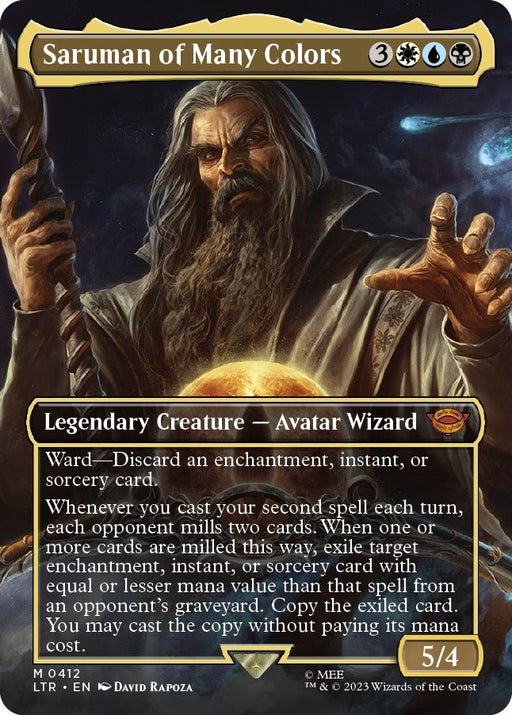 Image for Saruman of Many Colors (Borderless) (412) (Foil) [Universes Beyond: The Lord of the Rings: Tales of Middle-earth] - Magic: The Gathering