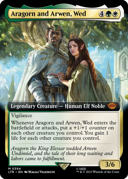 Image for Aragorn and Arwen, Wed (Extended Art) (394) [Universes Beyond: The Lord of the Rings: Tales of Middle-earth] - Magic: The Gathering