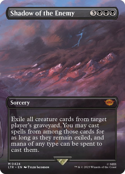 Image for Shadow of the Enemy (Borderless) (424) (Foil) [Universes Beyond: The Lord of the Rings: Tales of Middle-earth] - Magic: The Gathering