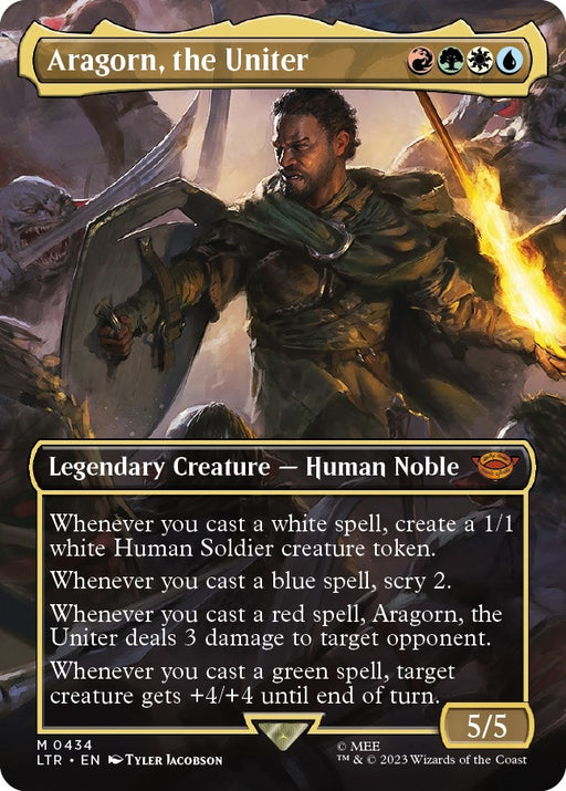 Image for Aragorn, the Uniter (Borderless) (434) [Universes Beyond: The Lord of the Rings: Tales of Middle-earth] - Magic: The Gathering