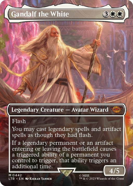 Image for Gandalf the White (Borderless) (442) (Foil) [Universes Beyond: The Lord of the Rings: Tales of Middle-earth] - Magic: The Gathering