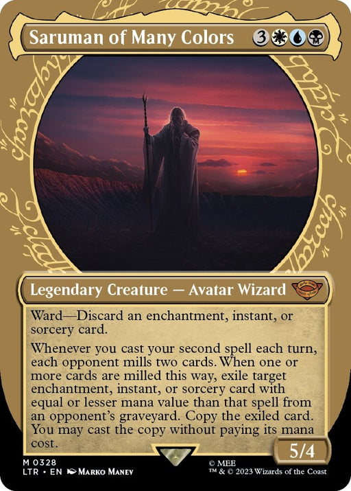 Image for Saruman of Many Colors (Showcase) (328) (Foil) [Universes Beyond: The Lord of the Rings: Tales of Middle-earth] - Magic: The Gathering